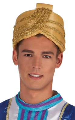 Boland Arabian Adults Gold Turban Accessory