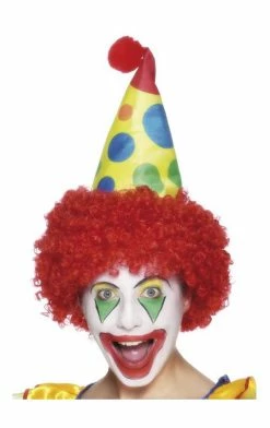 Smiffys Clown Hat With Hair Accessory