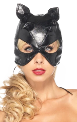 Leg Avenue Faux Leather Cat Facepiece