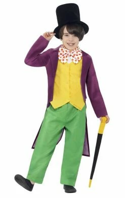 Smiffys Kids Willy Wonka Costume Book Characters