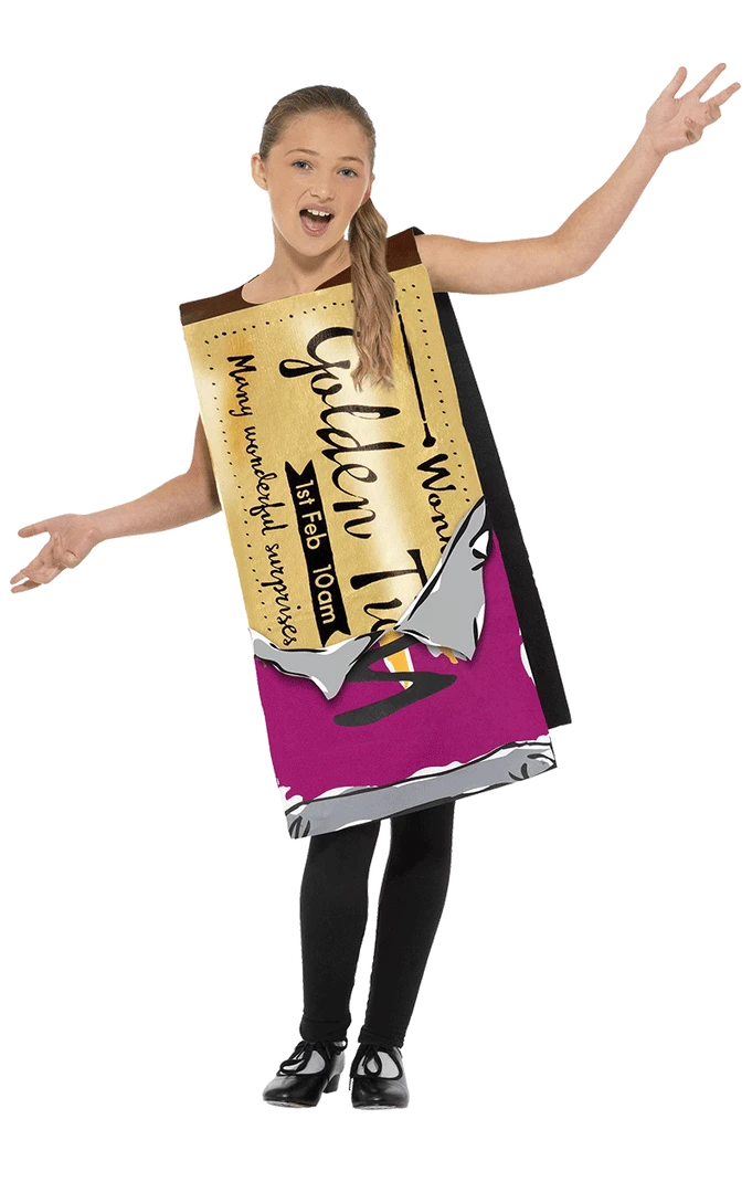 Smiffys Kids Winning Wonka Bar Costume Book Characters 2 Smiffys Kids Winning Wonka Bar Costume Book Characters