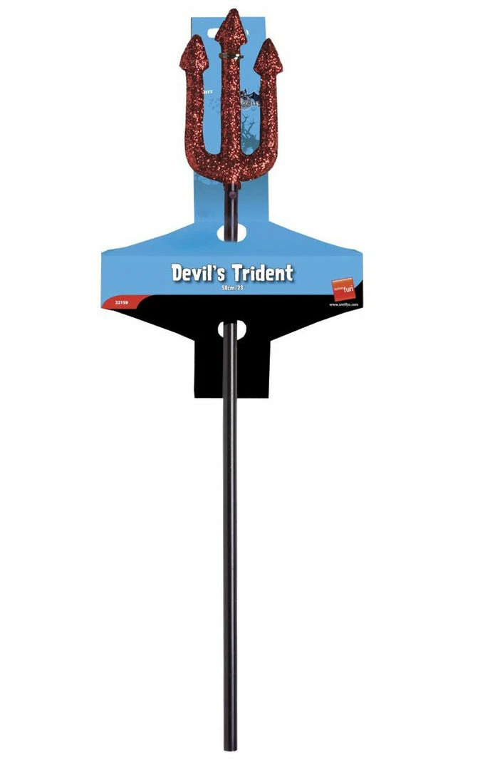 Smiffys Halloween Red Glitter Trident 2 Smiffys Halloween Red Glitter Trident