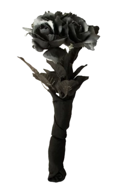 Smiffys Black Corpse Bride Rose Bouquet Victorian
