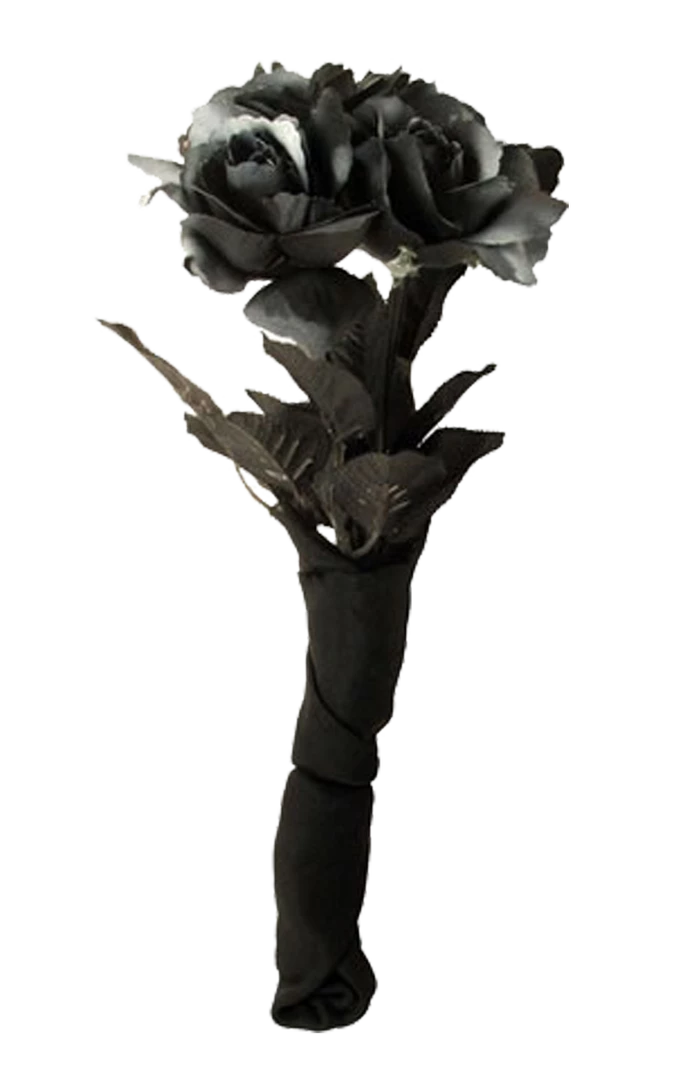 Smiffys Black Corpse Bride Rose Bouquet Victorian 1 Smiffys Black Corpse Bride Rose Bouquet Victorian