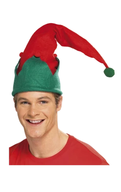 Smiffys Red Elf Hat Accessory Christmas