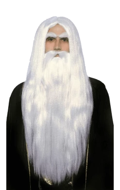 Bristol Novelty Cosplay & Comic Con Merlin Wig And Beard Set