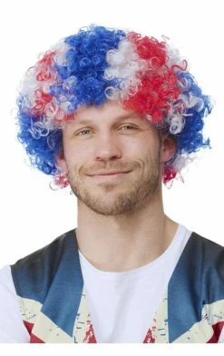 Generic British / UK Unisex Union Jack Afro Wig