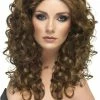 Smiffys Brown Glamour Wig All Accessories