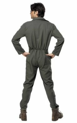 Smiffys Military Mens Top Gun Pilot Jumpsuit Costume