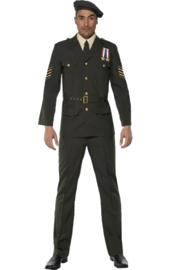 Smiffys American / USA Mens Wartime Military Officer Costume