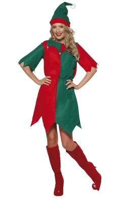 Smiffys Ladies Christmas Elf Costume Costumes Under £20