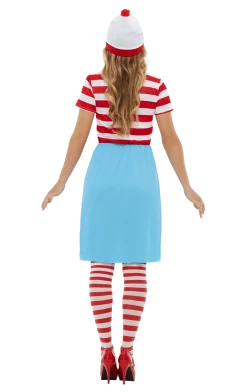 Smiffys Book Characters Adult Where's Wally? Wenda Dress Costume