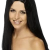 Smiffys Movies Shoulder Length Black Wig