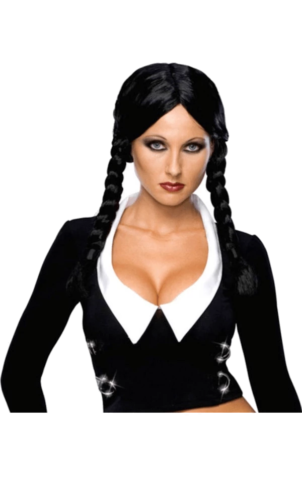 Rubies Adult Wednesday Addams Wig Movies 1 Rubies Adult Wednesday Addams Wig Movies