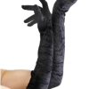 Smiffys Long Black Velvet Gloves Dolls
