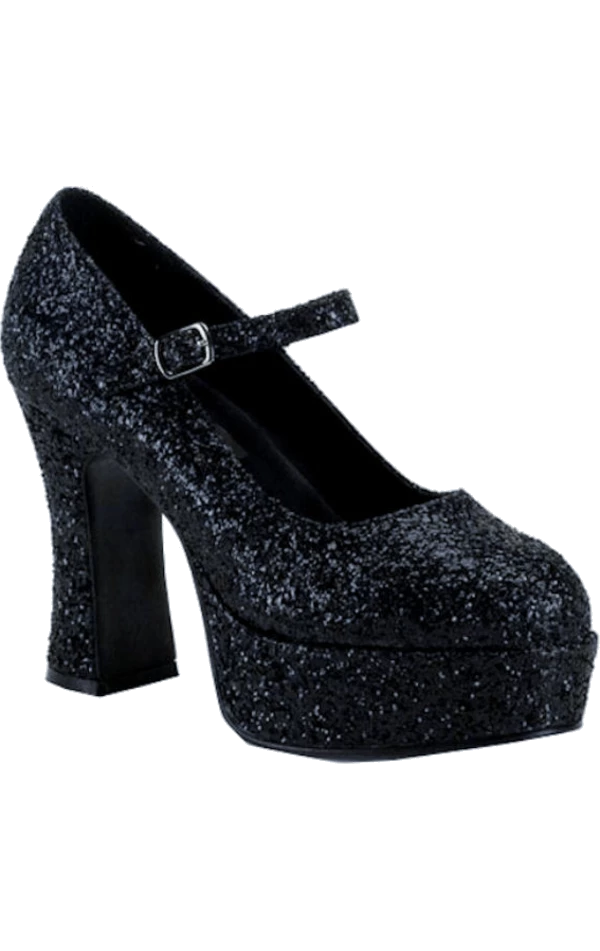 Pleaser USA Adult Black Glitter Shoes All Accessories 1 Pleaser USA Adult Black Glitter Shoes All Accessories