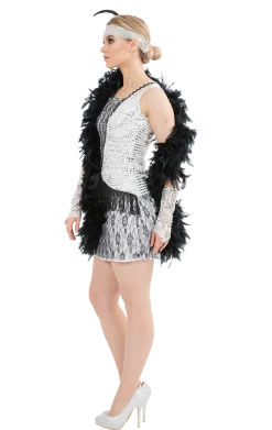 Orion Costumes Costumes Under £20 Womens 1920s Silver Flapper Costume