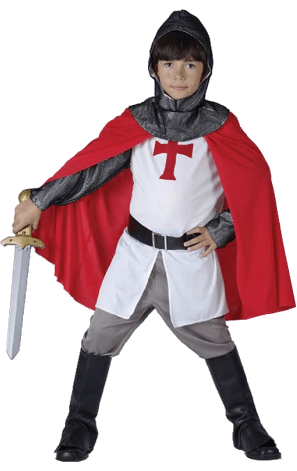 Bristol Novelty Kids Crusader Knight Costume British / UK 1 Bristol Novelty Kids Crusader Knight Costume British / UK