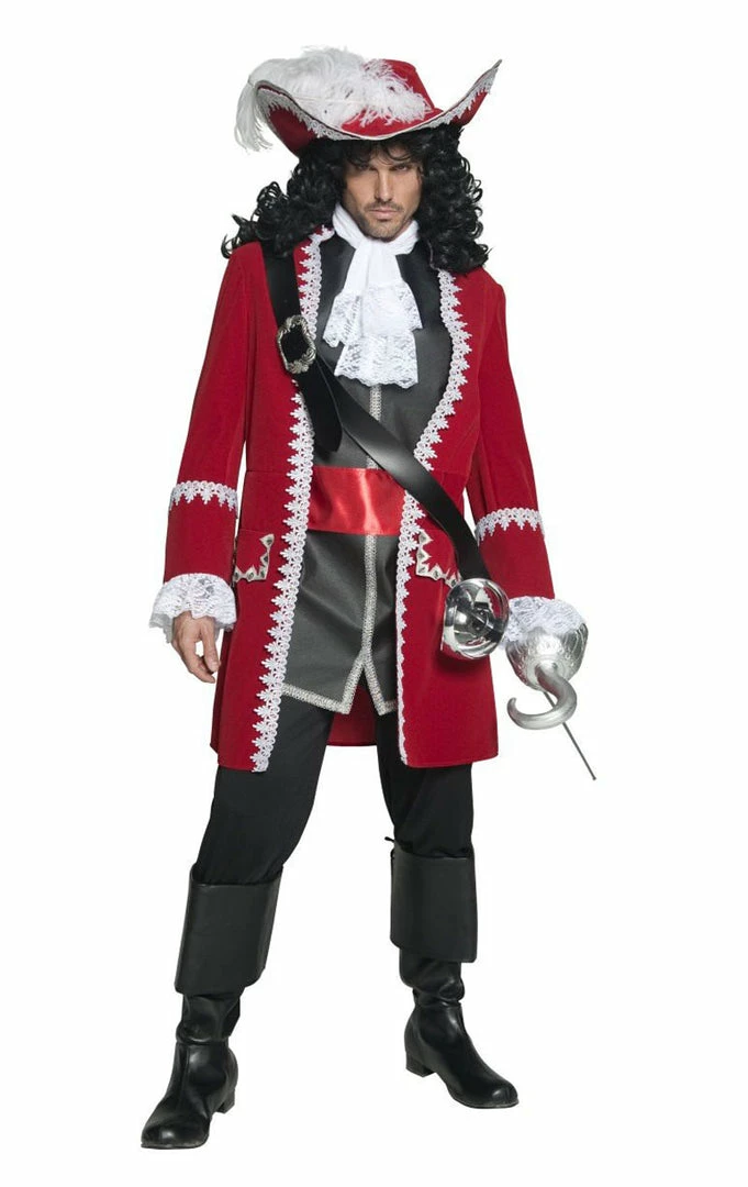 Smiffys Book Characters Adult Captain Hook Costume 1 Smiffys Book Characters Adult Captain Hook Costume