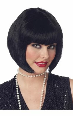 California Costumes All Decades /Era Costumes Black 1920s Flapper Wig