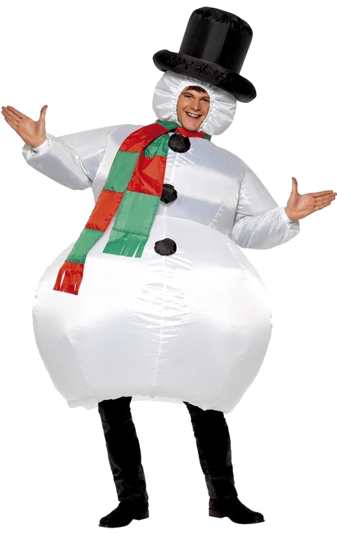 Smiffys Inflatable Snowman Costume 1 Smiffys Inflatable Snowman Costume