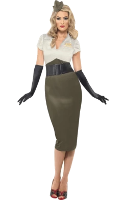 Smiffys Womens 1940s Army Girl Costume