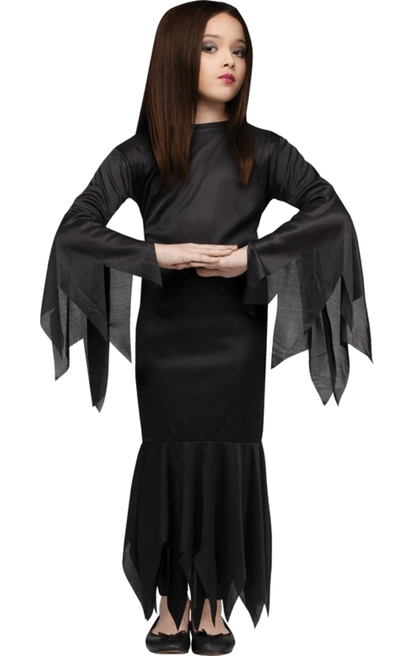 Palmer Kids Morticia Costume 1 Palmer Kids Morticia Costume