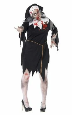 Smiffys Priest & Nun Halloween Zombie Nun Costume