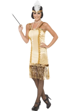 Smiffys Golden Flapper Costume