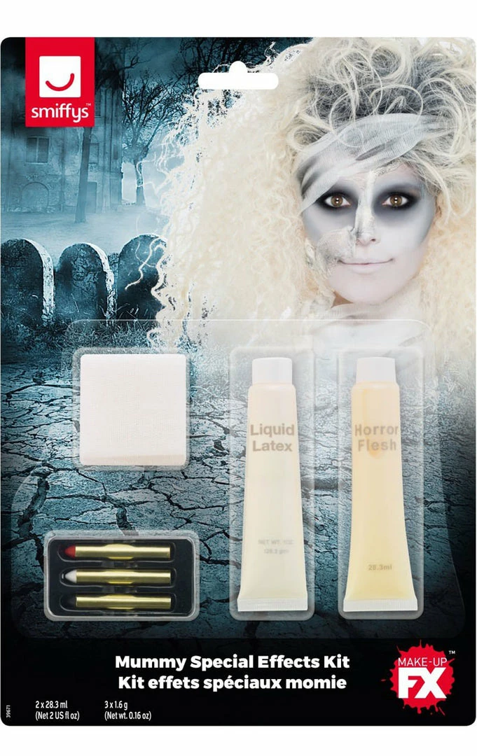 Smiffys Egyptian Ghostly Mummy Make Up Set 2 Smiffys Egyptian Ghostly Mummy Make Up Set