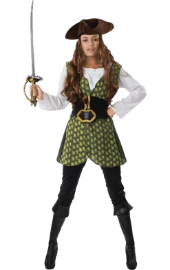 Orion Costumes Book Characters Ladies Green Pirate Costume