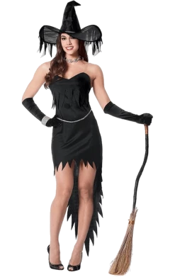 Franco Novelty All Adult Costumes Ladies Rhinestone Witch Costume