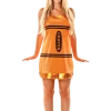 Orion Costumes Costumes Under £20 Womens Orange Crayon Dress Costume
