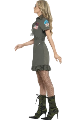 Smiffys Military Ladies Deluxe Top Gun Costume