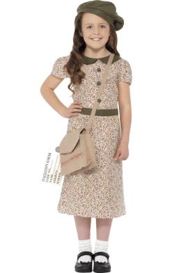 Smiffys British / UK Kids War Evacuee Girl Costume