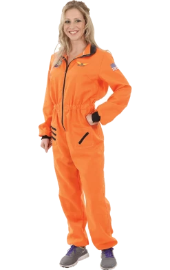 Orion Costumes American / USA Womens Orange Astronaut Costume