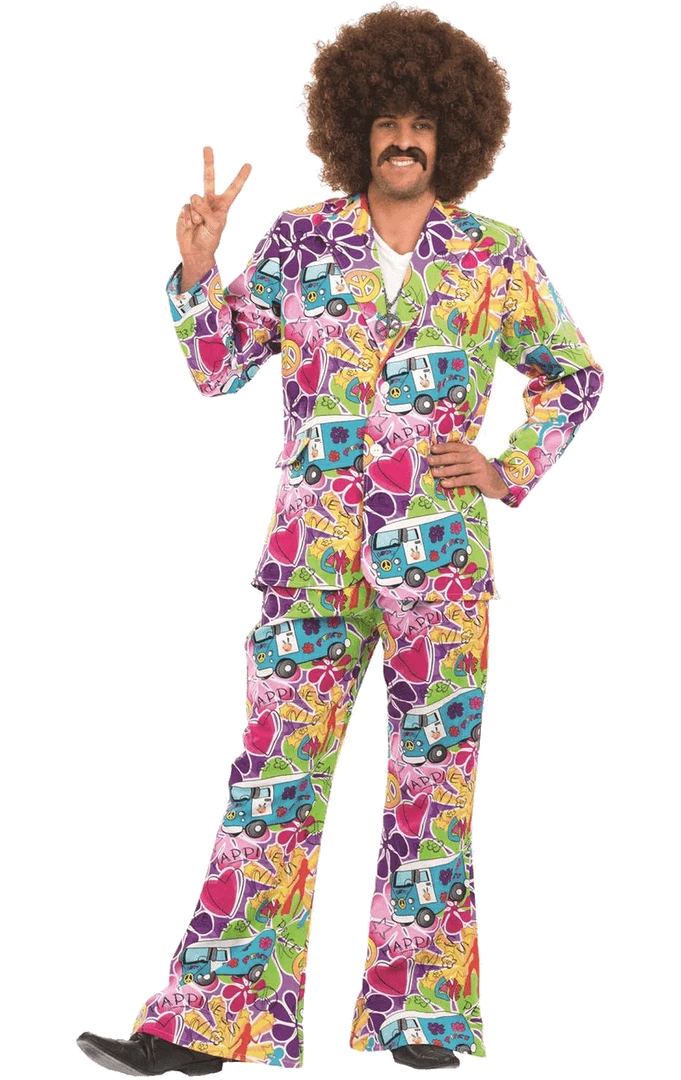 Fun Shack 1960's Adult Mens Psychedelic Suit 1 Fun Shack 1960's Adult Mens Psychedelic Suit