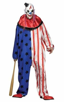 Palmer Circus Stars And Stripes Clown Costume
