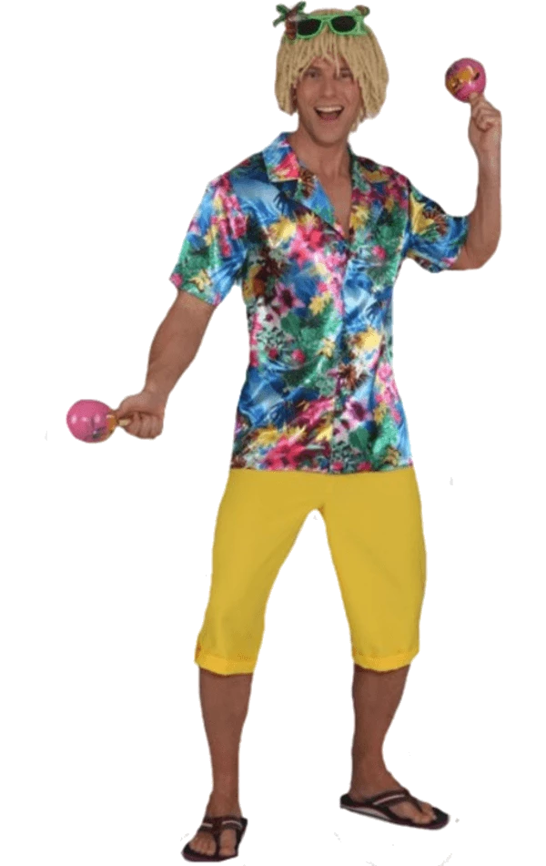 Orlob Adult Mens Yellow Shorts Hawaiian 1 Orlob Adult Mens Yellow Shorts Hawaiian