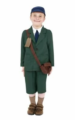 Smiffys Book Characters Kids WW2 Evacuee Boy Costume