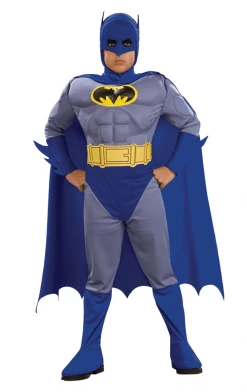Rubies Kids Muscle Blue Batman Costume Book Characters