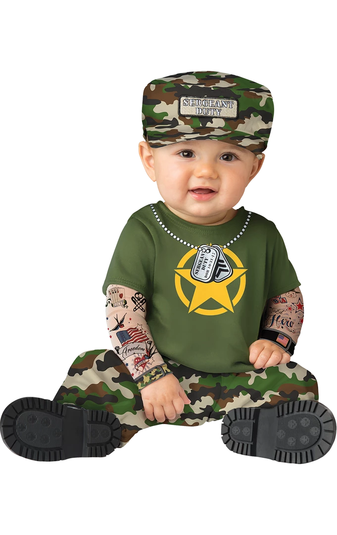 InCharacter Costumes Baby Sergeant Duty Costume Military 1 InCharacter Costumes Baby Sergeant Duty Costume Military