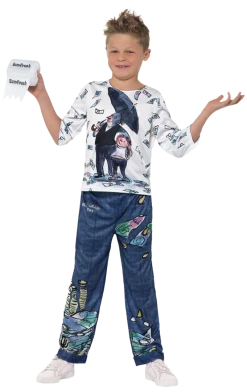 Smiffys Book Characters Kids Billionaire Boy Costume