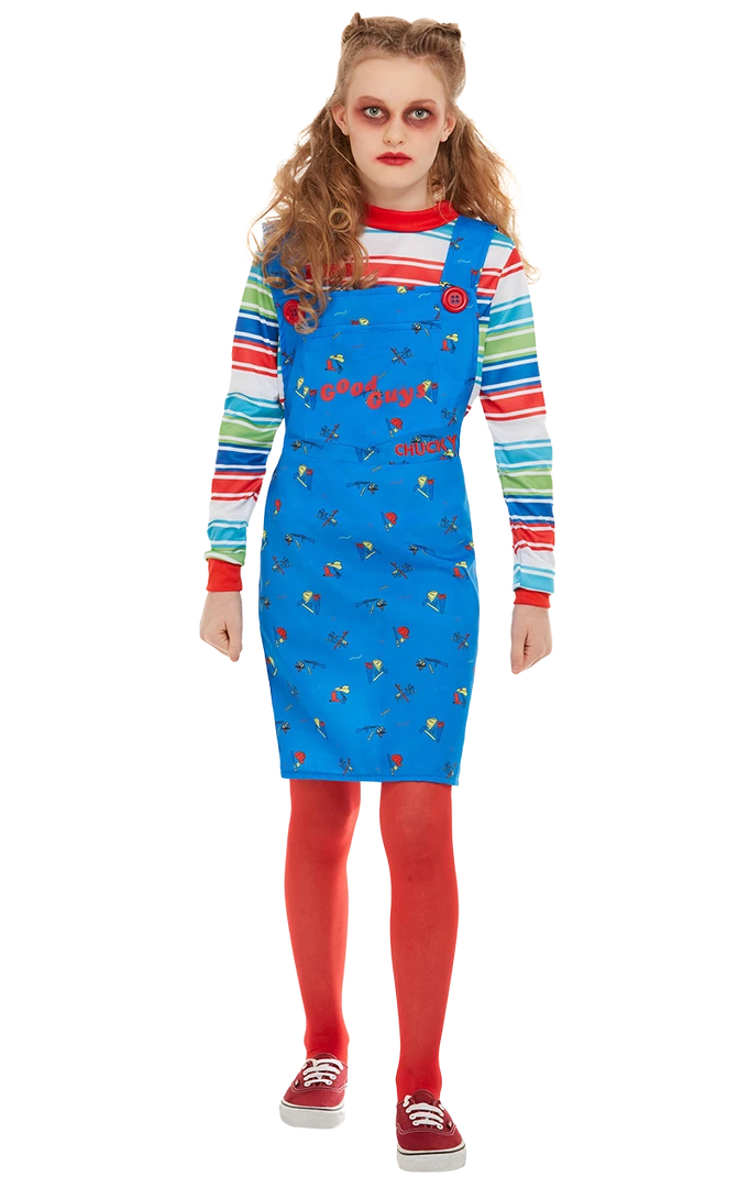 Smiffys Kids Chucky Dress Costume Dolls 1 Smiffys Kids Chucky Dress Costume Dolls