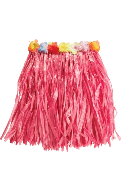 Rubies Hawaiian Pink Grass Skirt