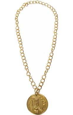 Smiffys 1960's Gold Metal Medallion Accessory