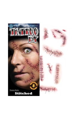 Tinsley Transfers Stitched Up Temporary Tattoos Halloween