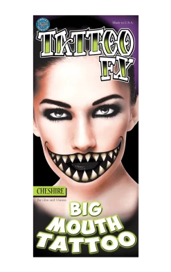 Tinsley Transfers Cheshire Big Mouth Tattoo Clowns