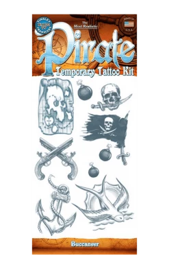 Tinsley Transfers Book Characters Pirate Tattoo Set Accessory