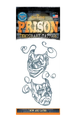 Tinsley Transfers Facepieces Prison Tattoo Accessory